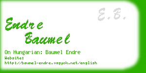 endre baumel business card